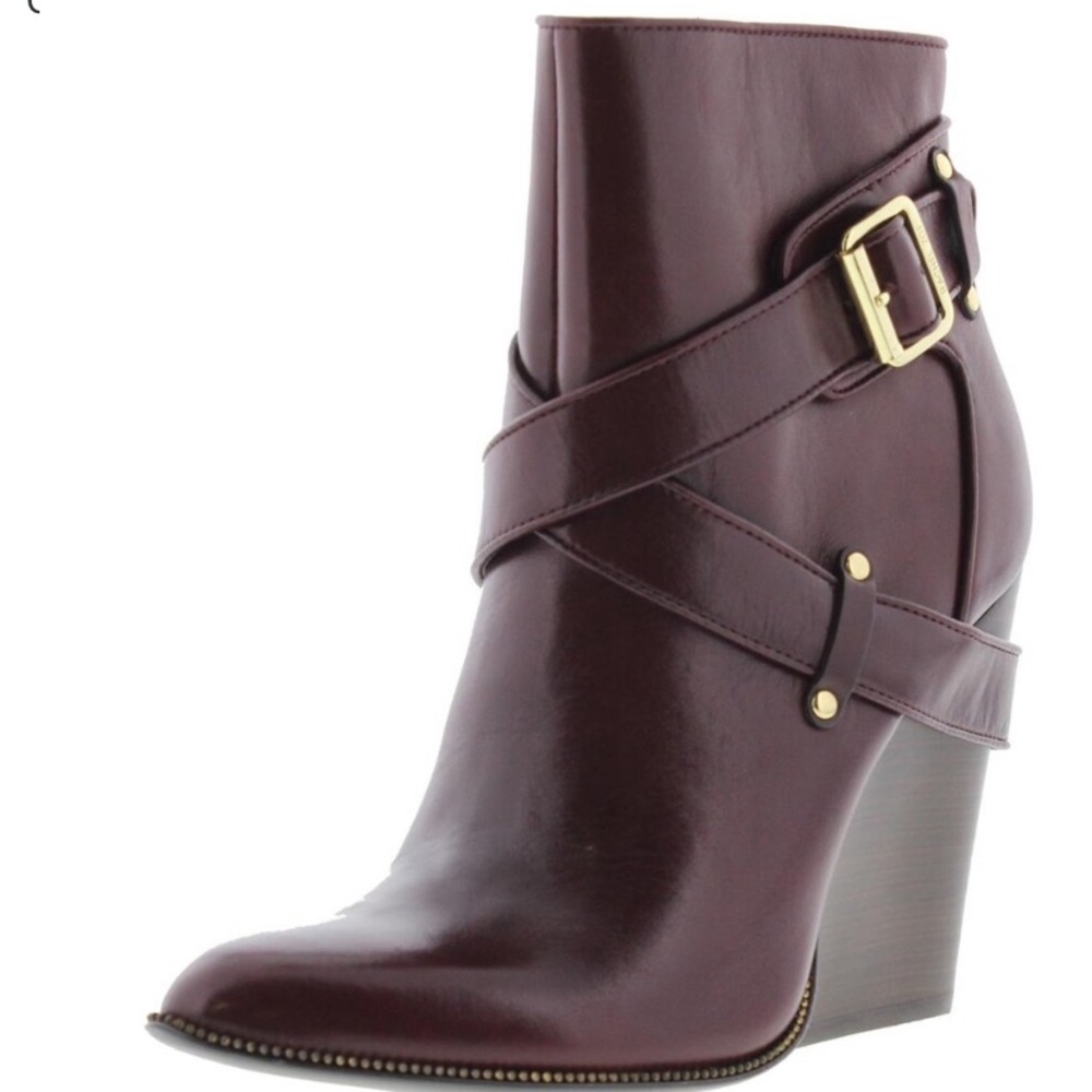 Rachel Zoe Burgundy Ankle Boots